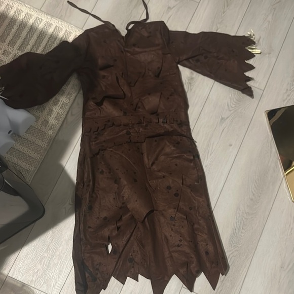 Scarecrow Kids Brown Costume with Fringe - Picture 2 of 3